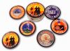 Coasters with Vintage Luggage Labels