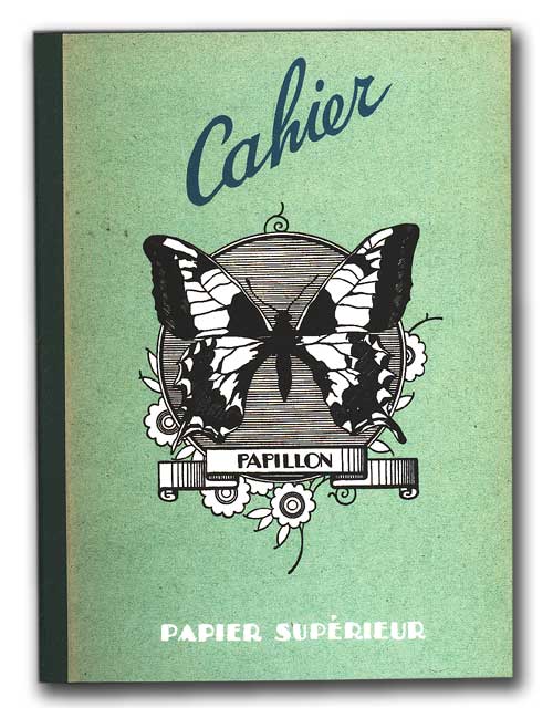 French Journal Diary Butterfly Lined Blank Book