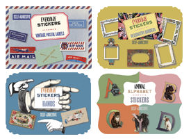 4 Sets Everyday Stickers Packets