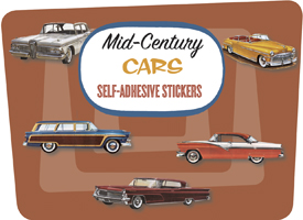 Mid-Century Cars Sticker Packet