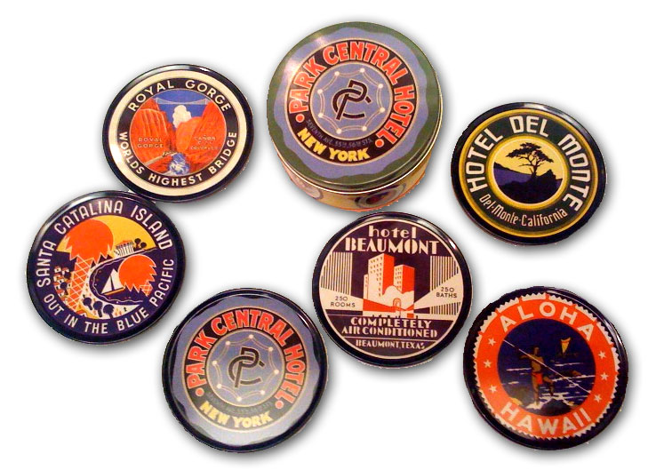 Set of 6 Coasters - Americana Hotels