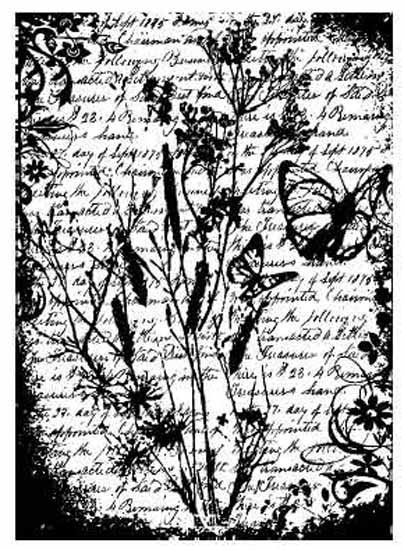 Tim Holtz ATC-Size Cling Mounted Stamp Flutter