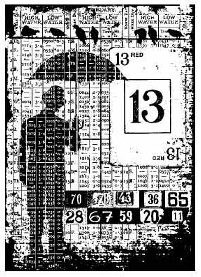 Tim Holtz ATC-Size Cling Mounted Stamp Optimist