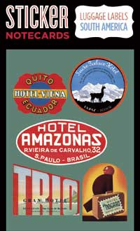 Sticker Notecard SOUTH AMERICA