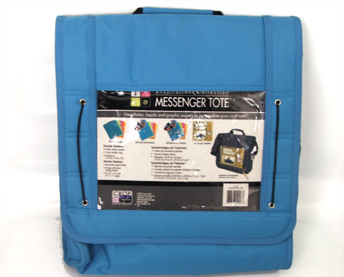 Crop in Style Messenger Tote BLUE